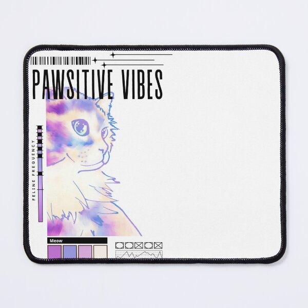 Item preview, Pawsitive Vibes - Feline Frequency - Vaporwave Pastel Cat designed and sold by HavenAlethea.
