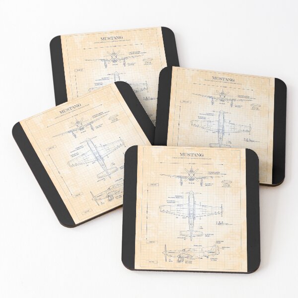 Item preview, Mustang: North American P-51D (Old Blue Grid- Vertical) designed and sold by BGALAXY.