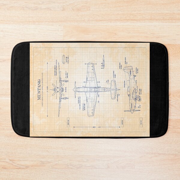 Item preview, Mustang: North American P-51D (Old Blue Grid- Vertical) designed and sold by BGALAXY.