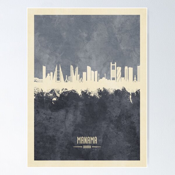 Item preview, Manama Bahrain Skyline designed and sold by ArtPrints.