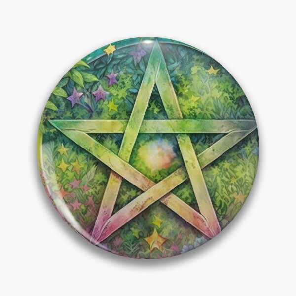 Item preview, Pentacle - Botanical Flower Garden Wiccan Pagan Pentagram designed and sold by MoonBohemian.