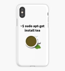 Linux sudo apt-get install tea iPhone Case