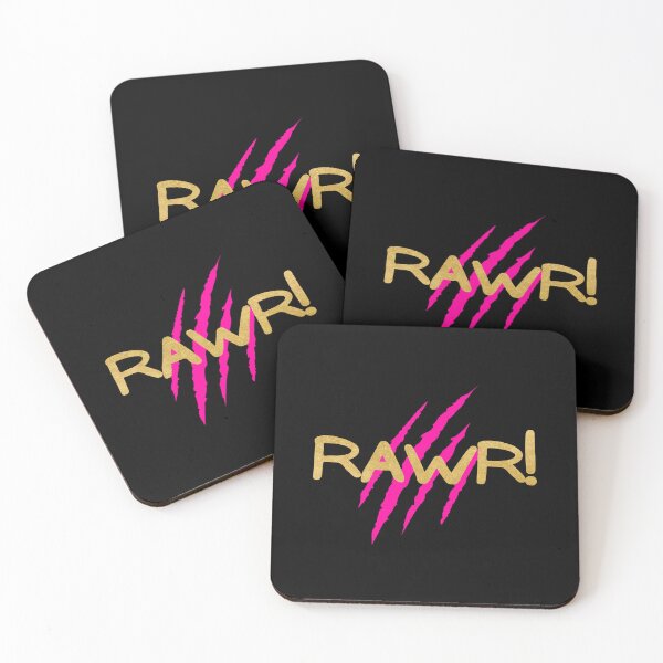 Item preview, RAWR! Gold with Pink Claw Marks designed and sold by LadySquiggle.
