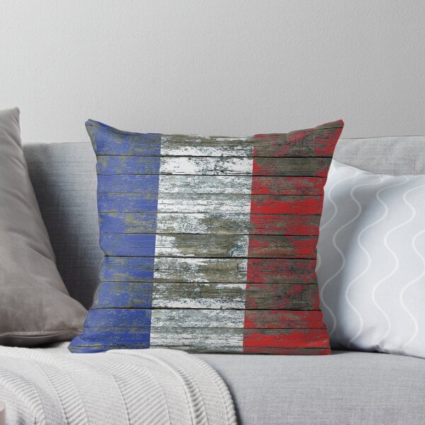 Item preview, Flag of France on Rough Wood Boards Effect designed and sold by JeffBartels.