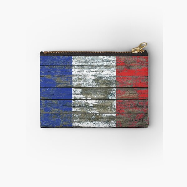 Item preview, Flag of France on Rough Wood Boards Effect designed and sold by JeffBartels.