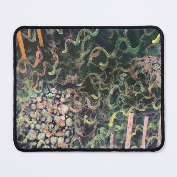 Item preview, Aquascape - abstract art print colorful abstract wall art aquatic plants designed and sold by AdzSpirit.