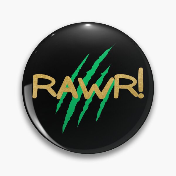 Item preview, RAWR! Gold with Green Claw Marks designed and sold by LadySquiggle.