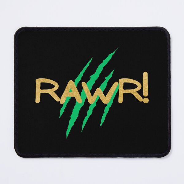 Item preview, RAWR! Gold with Green Claw Marks designed and sold by LadySquiggle.