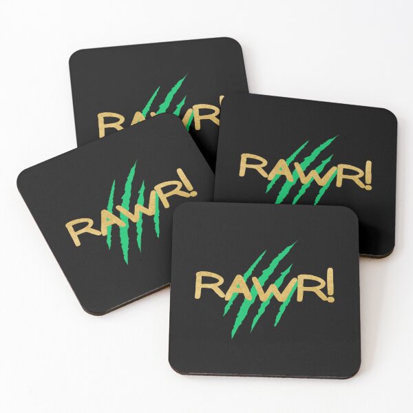 Item preview, RAWR! Gold with Green Claw Marks designed and sold by LadySquiggle.