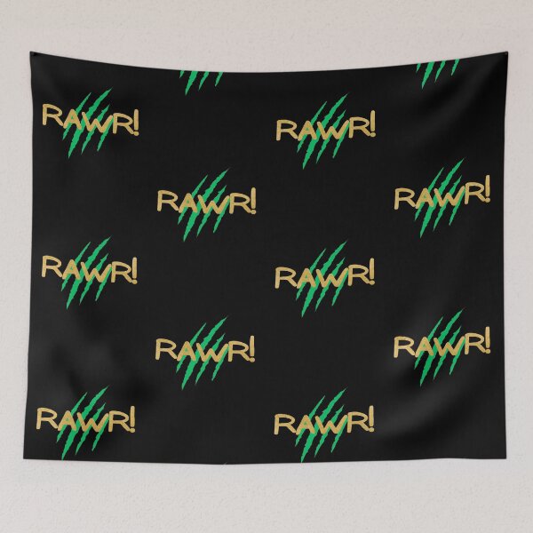 Item preview, RAWR! Gold with Green Claw Marks designed and sold by LadySquiggle.