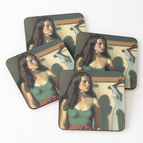 Item preview, Changing room, vintage art designed and sold by Lonesomefolk.