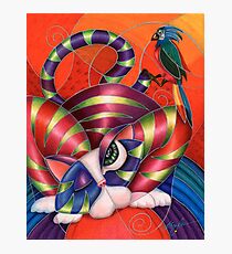 Red Aris-to-Cat Blu Blood Photographic Print