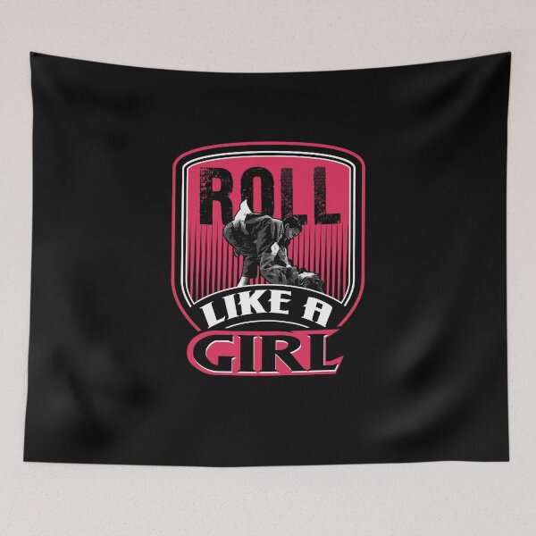 Item preview, Roll Like a Girl | brazilian jiu jitsu | jiu jitsu apparel | jujitsu shirts | bjj | bjj shirt | bjj gift | martial arts shirt | mma shirt designed and sold by Kreature Look.