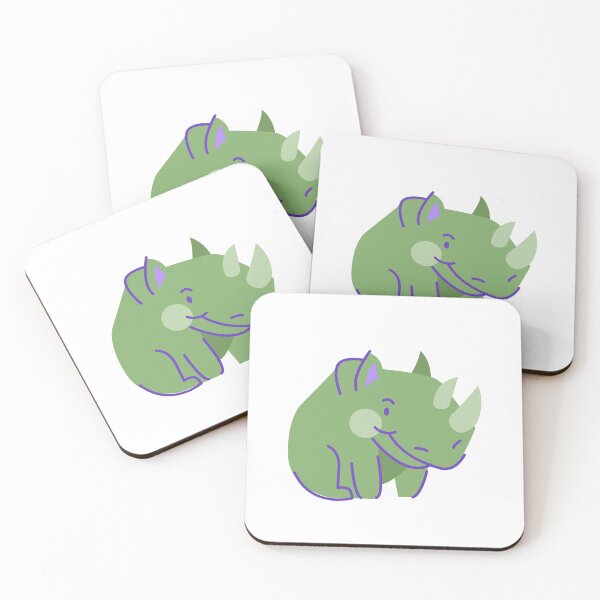 Item preview, Rhino Green Cute designed and sold by purrcrafting.