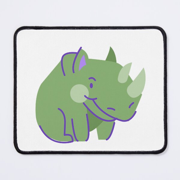 Item preview, Rhino Green Cute designed and sold by purrcrafting.