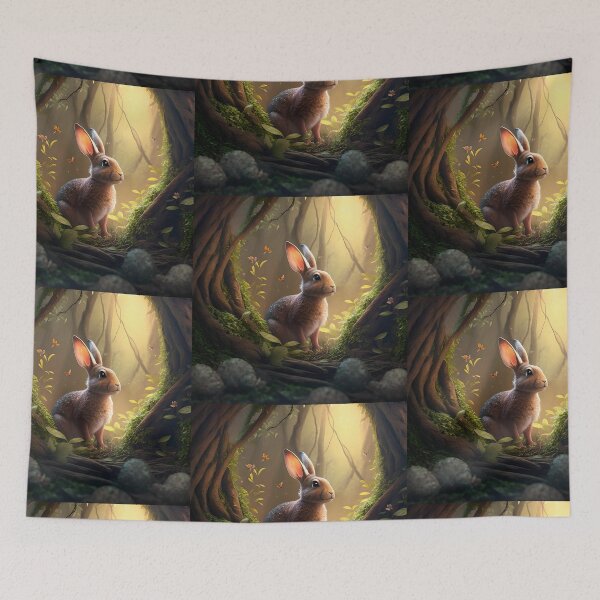 Item preview, Rabbit in an enchanted forest designed and sold by GforAL.