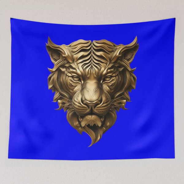 Item preview, Golden Tiger Blue designed and sold by BodyVerseArt.
