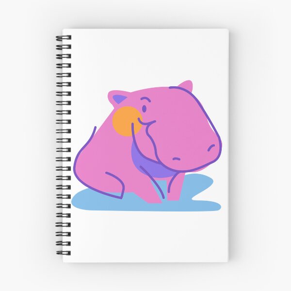 Item preview, Hippo cute pink designed and sold by purrcrafting.