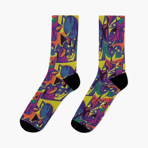 Item preview, Cat Eyes Watching at You Wherever You Go - Abstract Cats designed and sold by FloralZoo.