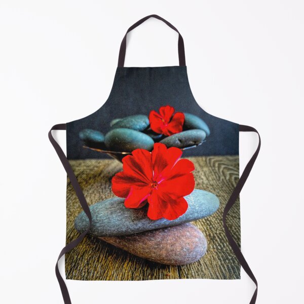 Item preview, Basalt Stones with Red Flower designed and sold by Linda Roisum.