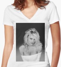 Pamela Anderson Women's Fitted V-Neck T-Shirt
