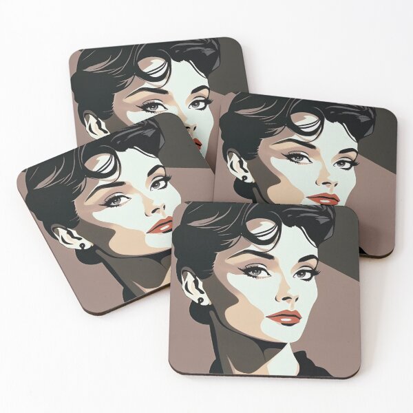 Item preview, Audrey Hepburn in Style of Iconic 80's Artist Patrick Nagel for 80's fan  designed and sold by thearttist.