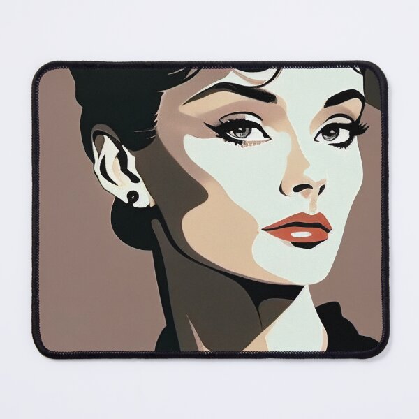 Item preview, Audrey Hepburn in Style of Iconic 80's Artist Patrick Nagel for 80's fan designed and sold by thearttist.