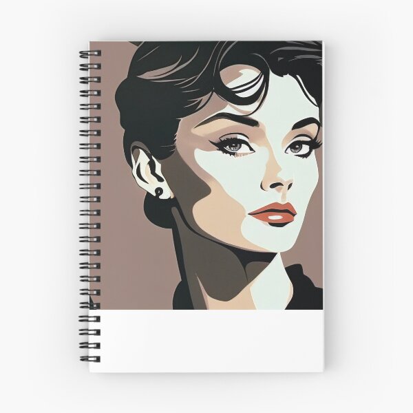 Item preview, Audrey Hepburn in Style of Iconic 80's Artist Patrick Nagel for 80's fan  designed and sold by thearttist.