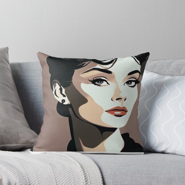 Item preview, Audrey Hepburn in Style of Iconic 80's Artist Patrick Nagel for 80's fan  designed and sold by thearttist.