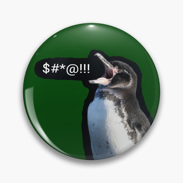 Artikelvorschau, Frustrierter Galapagos-Pinguin (dunkelgrüner Hintergrund #014606) entworfen und verkauft von SBPenguins.
