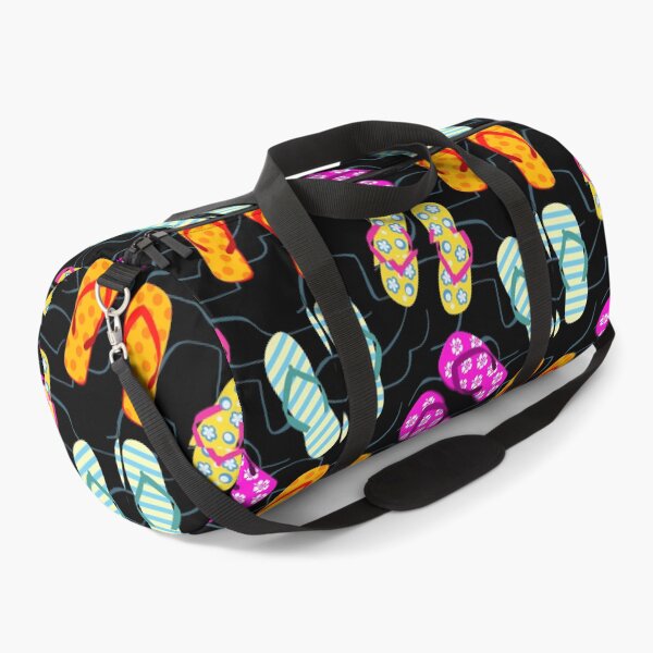 Item preview, Colorful Flipflops Pattern On Black designed and sold by SeemDev786.