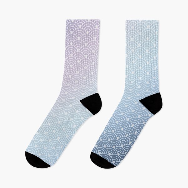 Item preview, Japan Seigaiha Pattern Purple Blue Gradient designed and sold by Takeda-art.