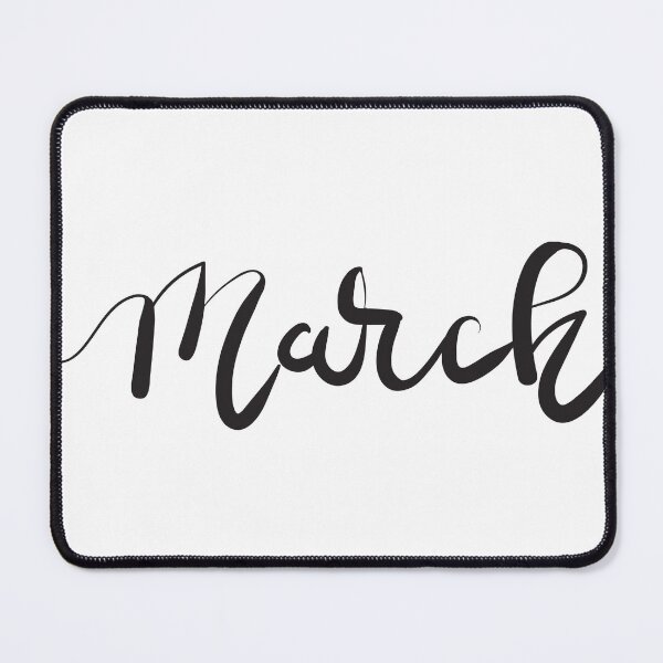 Item preview, Marching On: A Vibrant Hand-Lettered Tribute to the First Month of Spring designed and sold by Graciaisgrace.