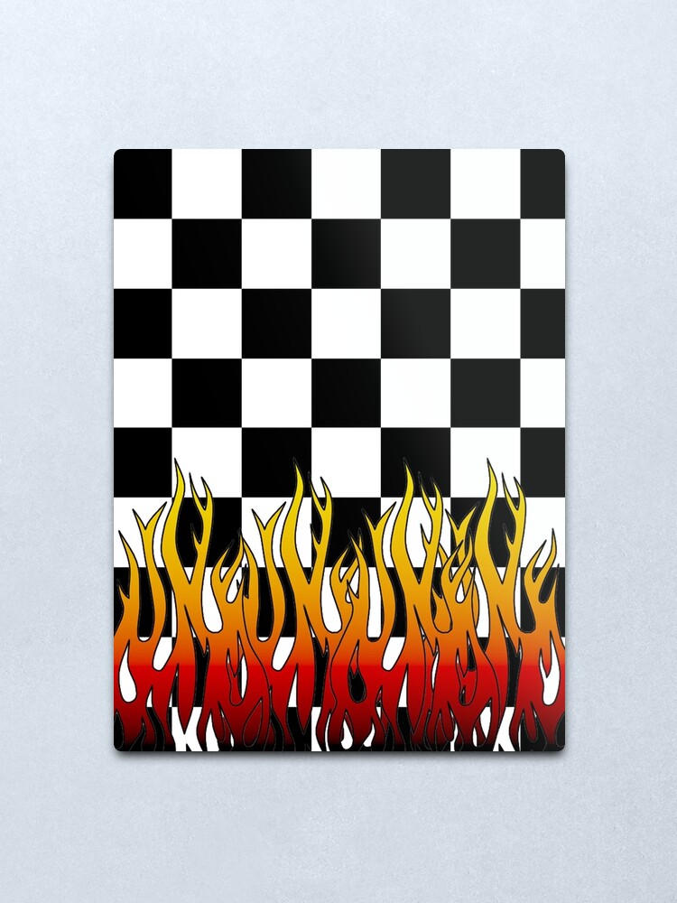 Checkered Racing Flames\