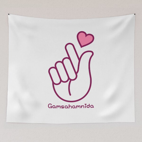 Item preview, Thank you in Korean heart shaped fingers symbol (gamsahamnida - 감사합니다) designed and sold by Kimchi-style-.