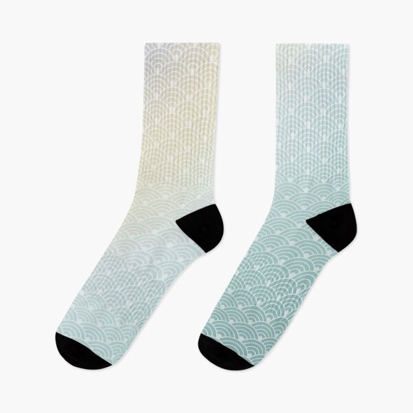 Item preview, Japan Seigaiha Pattern Aqua YellowGradient designed and sold by Takeda-art.