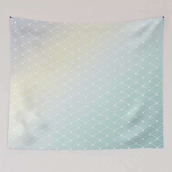 Item preview, Japan Seigaiha Pattern Aqua YellowGradient designed and sold by Takeda-art.
