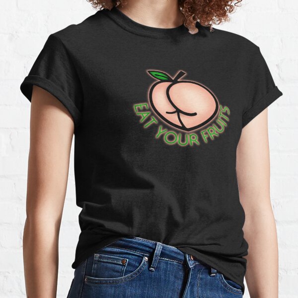Aperçu de l'œuvre cul de pêche - mange tes fruits créée et vendue par SprinT-Shirt.