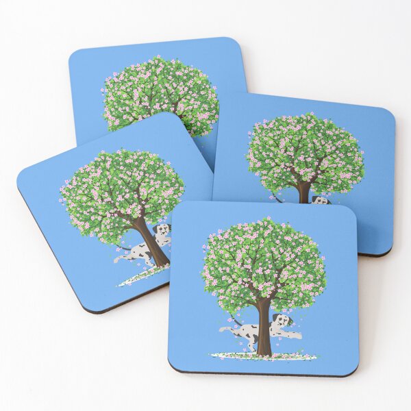 Item preview, Dalmatian Dog Under Spring Tree designed and sold by SeasonalDogs.