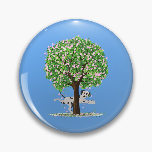 Item preview, Dalmatian Dog Under Spring Tree designed and sold by SeasonalDogs.
