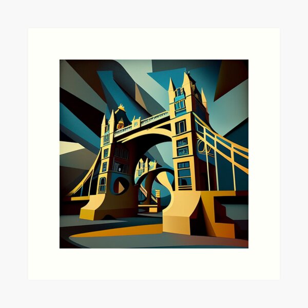 Item preview, Tower Bridge in Cubism Style designed and sold by aishow.
