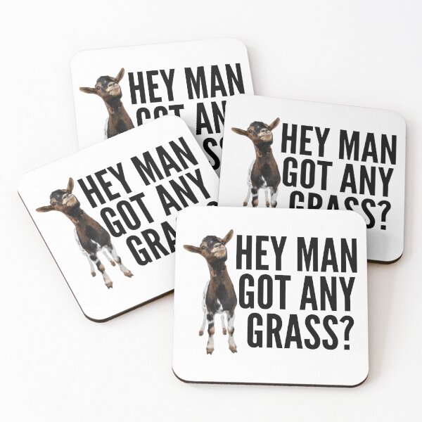 Item preview, funny goat puns,goat meme slogan gift idea hey man got any grass? designed and sold by JakubkoJunak.
