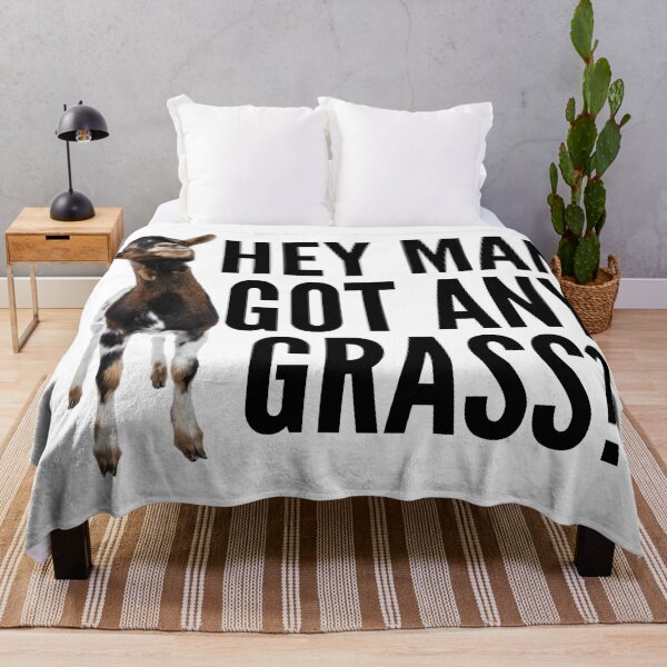 Item preview, funny goat puns,goat meme slogan gift idea hey man got any grass? designed and sold by JakubkoJunak.