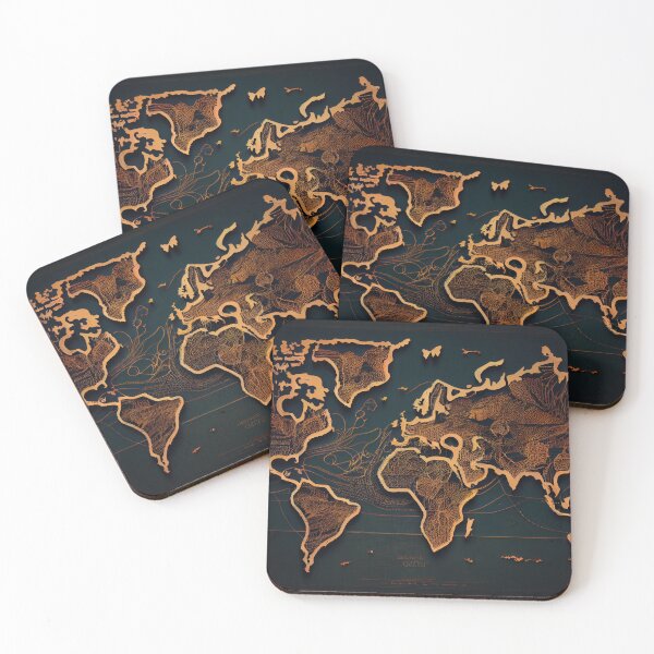 Item preview, World diagramatic map designed and sold by Dudilis.