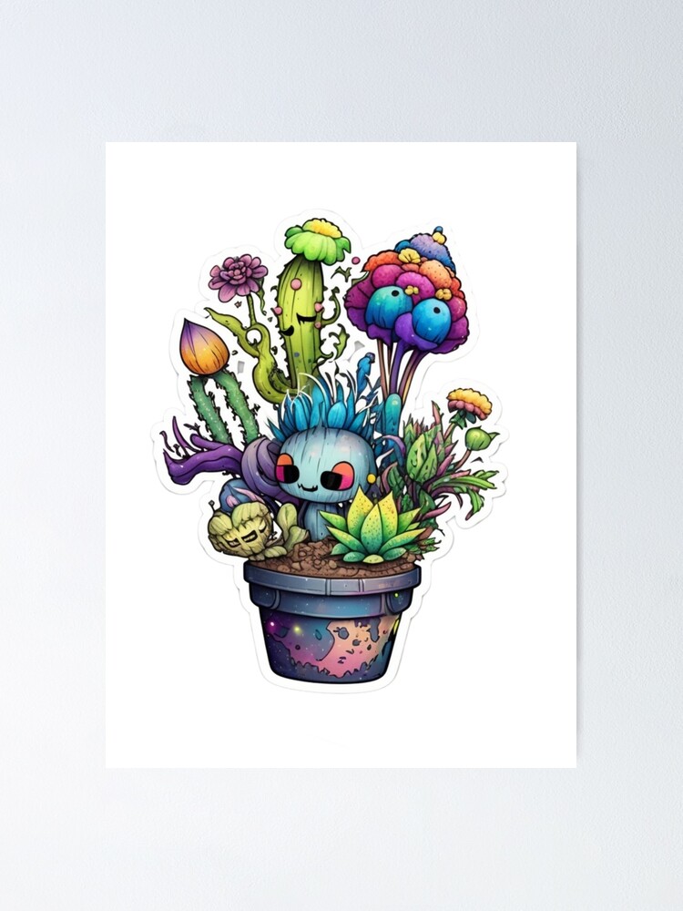 Cute Alien Plant | Poster