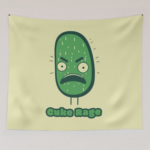 Item preview, Cuke Rage - Angry Cucumber  designed and sold by RoboRaphael.