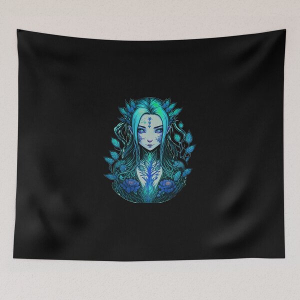 Item preview, Leafy Dryad: A Portrait of Nature Light blue  designed and sold by AmonRa16.