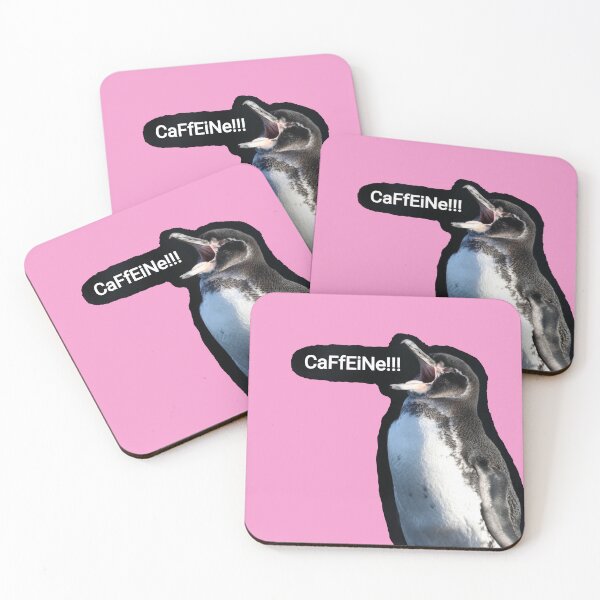 Item preview, Galapagos Penguin screams for Caffeine (Pink #F699CD) designed and sold by SBPenguins.