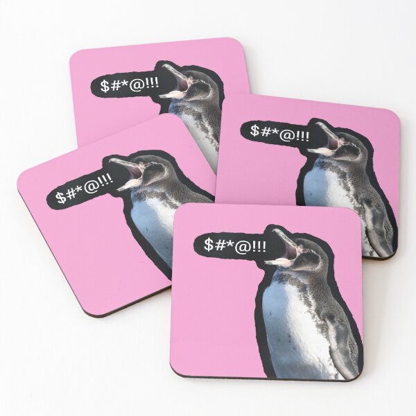 Item preview, Frustrated Galapagos Penguin (Pink #F699CD) designed and sold by SBPenguins.