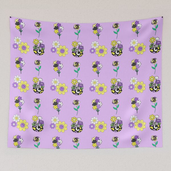 Item preview, Nonbinary Pride Flowers Pack designed and sold by everything4eva.